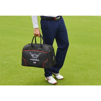 Сумка для гольфа Бостон Большая вместительная нейлоновая мужская Женская дорожная сумка для одежды с отдельной вышивкой логотипа сумки для обуви для гольфа