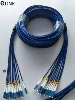 35mtr 12 жильный бронированный патчкорд SM SC LC FC ST APC Однорежимные волокна 12C Бронированная волоконно-оптическая перемычка ftth кабель ELINK ftth синий
