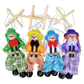 4 Упаковки Игрушек-клоунов-марионеток, креативная кукла-марионетка на веревочке, детские игрушки для родителей и детей, интерактивные игрушки, лучший подарок для детей