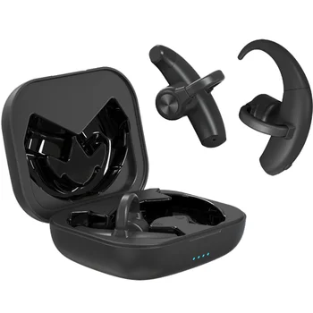 TWS Беспроводные наушники Bluetooth 5.3 Наушники с костной проводимостью, Водонепроницаемая спортивная гарнитура, кнопка управления, Ушной крючок с микрофоном