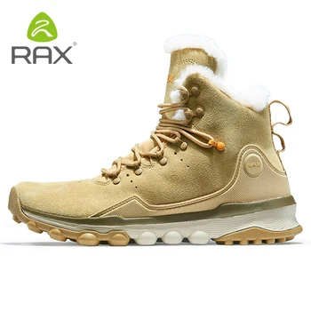 RAX/ Женская Походная обувь с высоким берцем, уличные водонепроницаемые теплые кроссовки, Спортивная треккинговая обувь на открытом воздухе, зимние ботинки, мужские прогулочные кроссовки