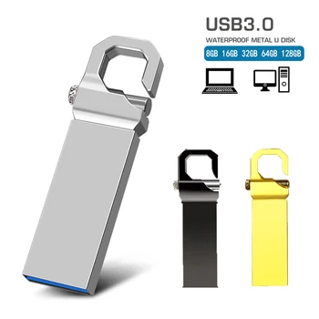Металлические USB-флешки USB 3.0 64 ГБ Флеш-накопитель Memory Stick Высокоскоростные запоминающие устройства 8 16 32 128 256 ГБ Флешка