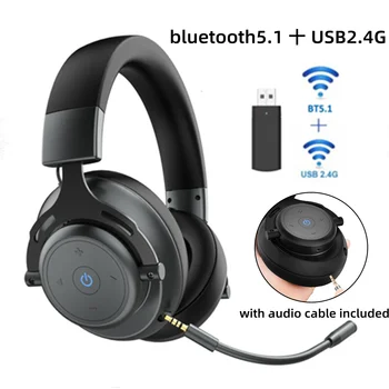 Беспроводная игровая гарнитура Bluetooth, Вычислительная гарнитура объемного звучания 7.1 с микрофоном для телефона, ПК, PS4/PS5, Xbox One, бесплатная доставка