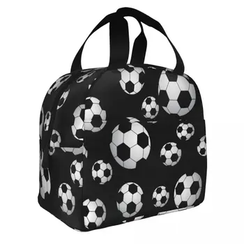 Утепленные сумки для ланча с футбольным рисунком, футбольные мячи Большой емкости, Спортивная Многоразовая Термосумка, Ланч-бокс, сумка для еды на открытом воздухе